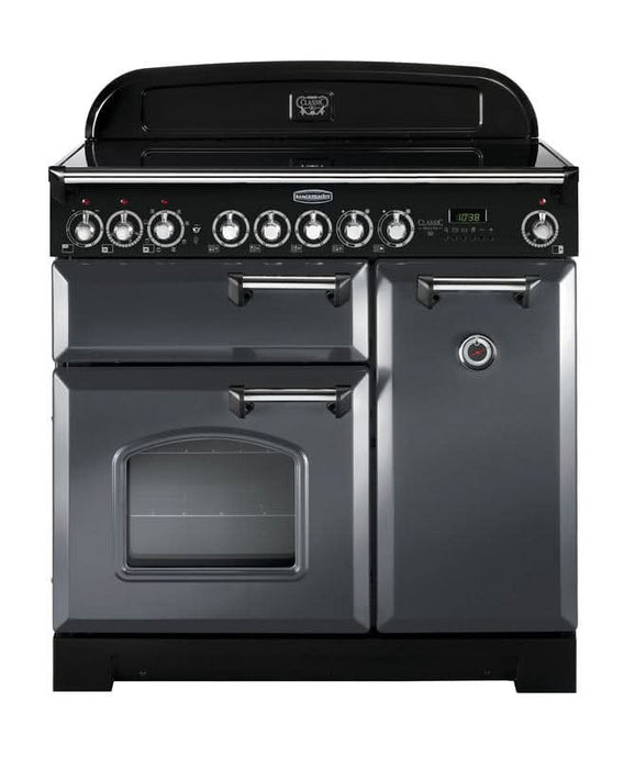 Rangemaster Classic Deluxe 90 | Ceramic | Slate | Chrome Trim | CDL90ECSL/C