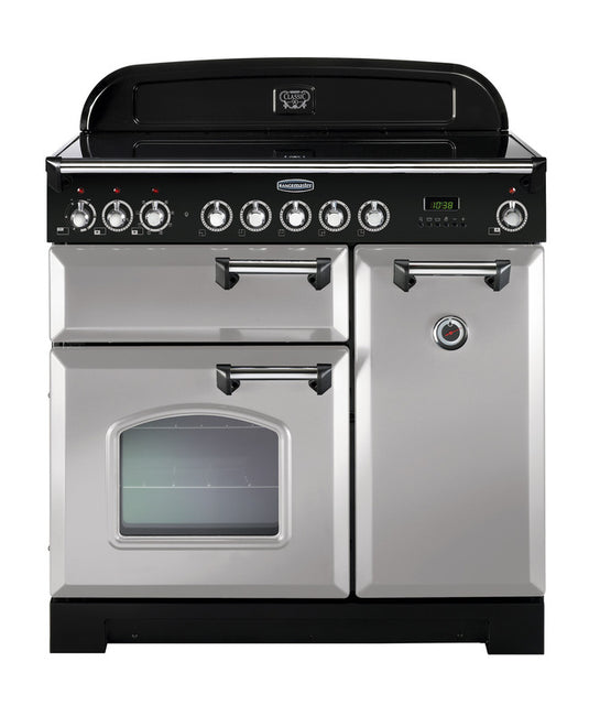 Rangemaster Classic Deluxe 90 | Induction | Royal Pearl | Chrome Trim | CDL90EIRP/C