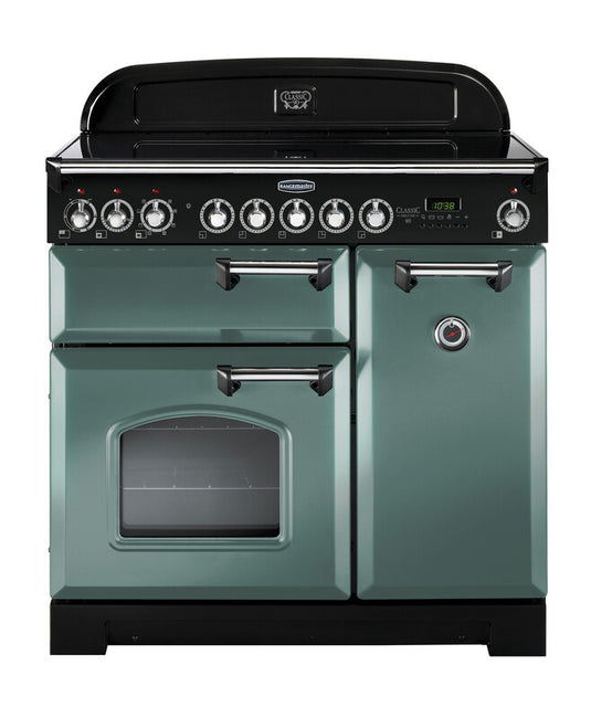 Rangemaster Classic Deluxe 90 | Induction | Mineral Green  |Chrome Trim | CDL90EIMG/C
