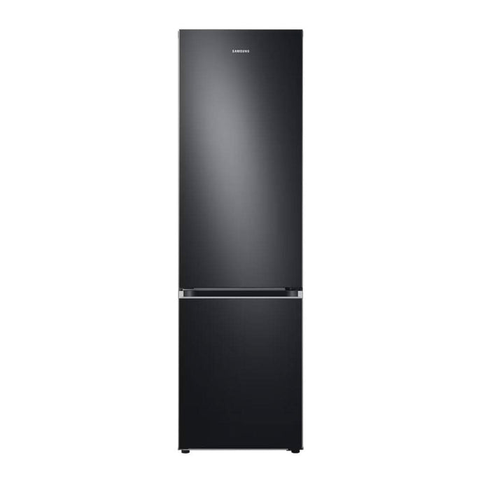 black stainless steel fridge freezer
