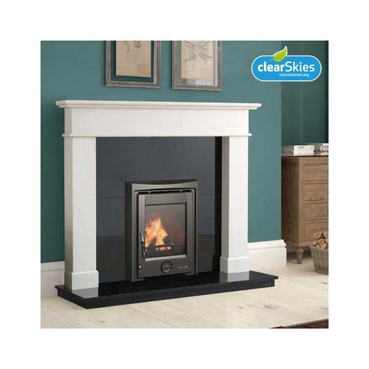 henley muckross eco 4.6kw multi fuel stove in enamel black
