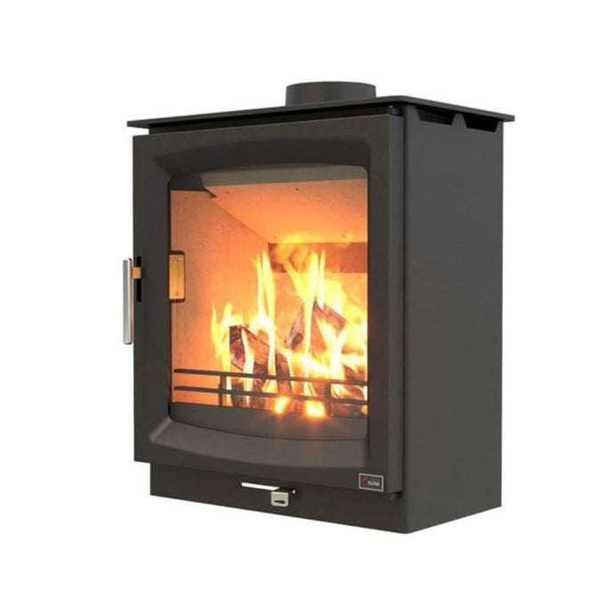 henley burnbright 5kw eco wood burning in matt black