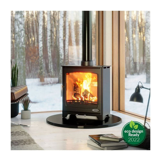 henley willow 6.7kw eco multi fuel in matt black