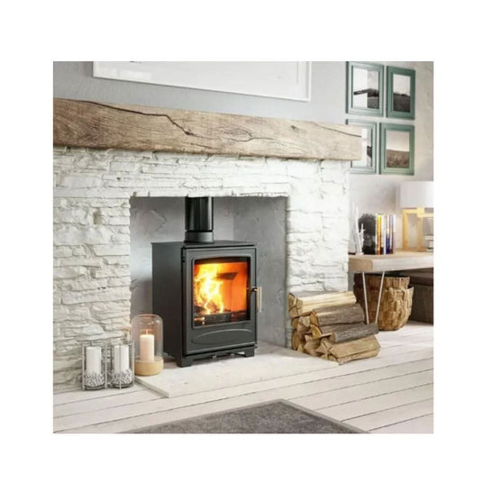 henley ascot 8kw eco multi fuel stove in matt black