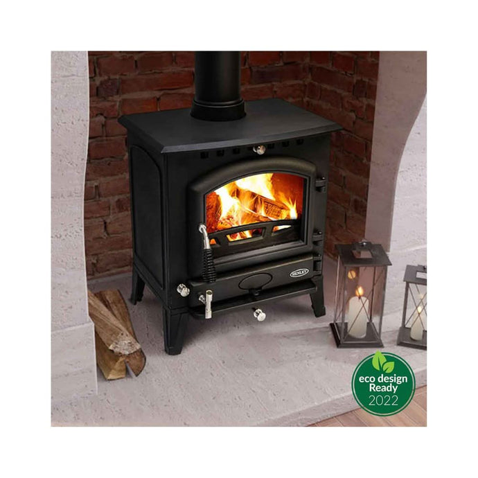 henley bracken 7.9kw eco multi fuel stove in matt black