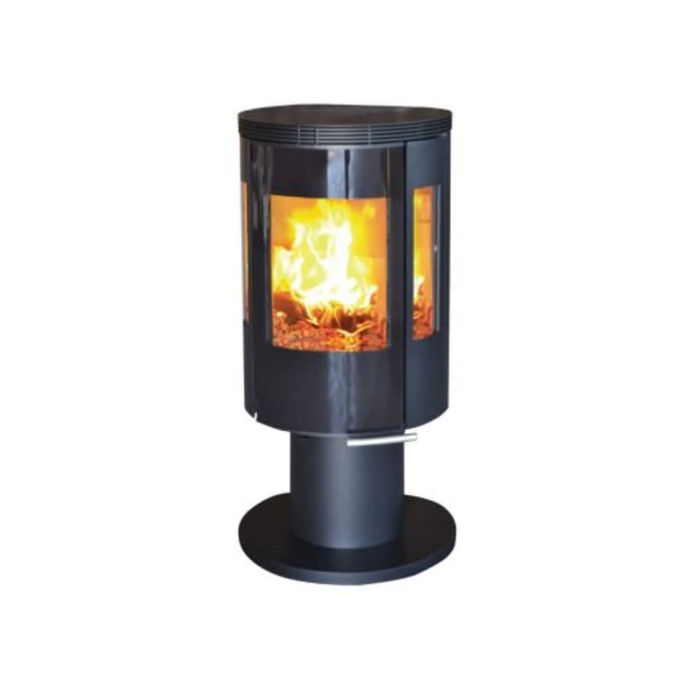 Henley Elite G4 Pedestal Stove 7.7kW Eco, Matt Black Cork Toss Bryan