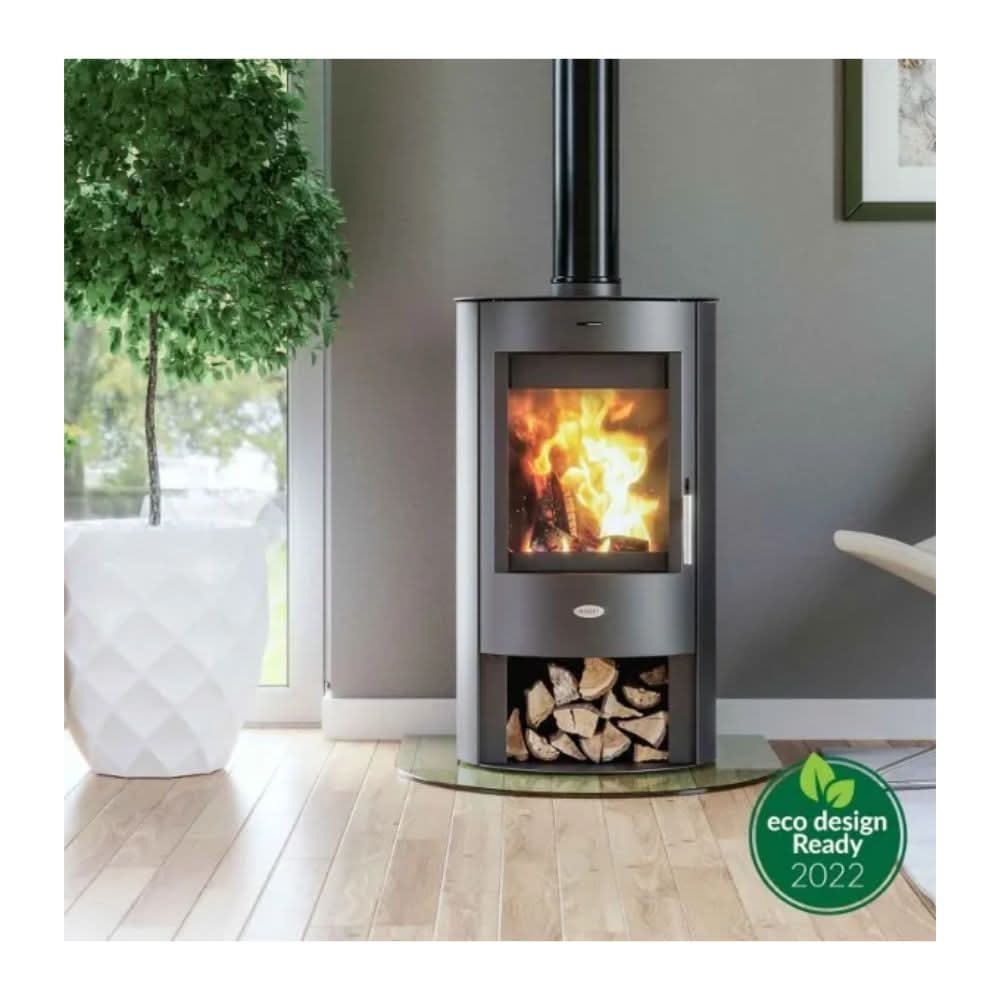 Henley Zaria 6.2kW Stove with Steel Top, Matt Black Cork Toss Bryan