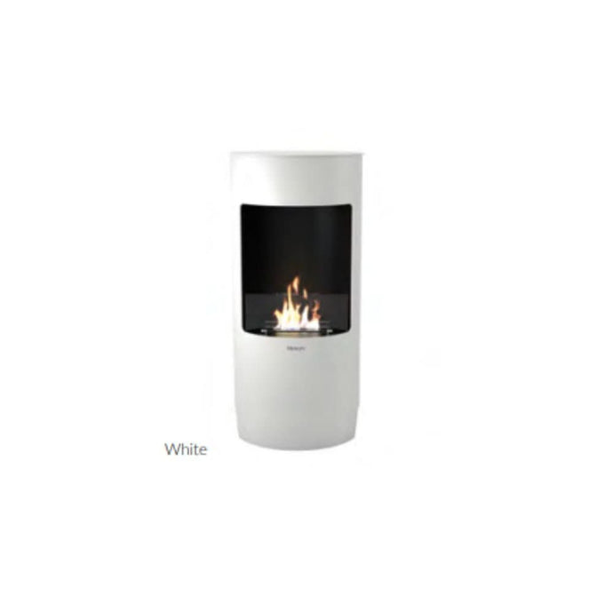 henley paris white bio ethanol stove in white, freestanding
