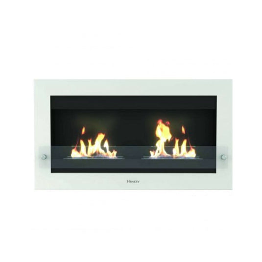 henley oslo 900 white bio ethanol stove, wall mounted, in white