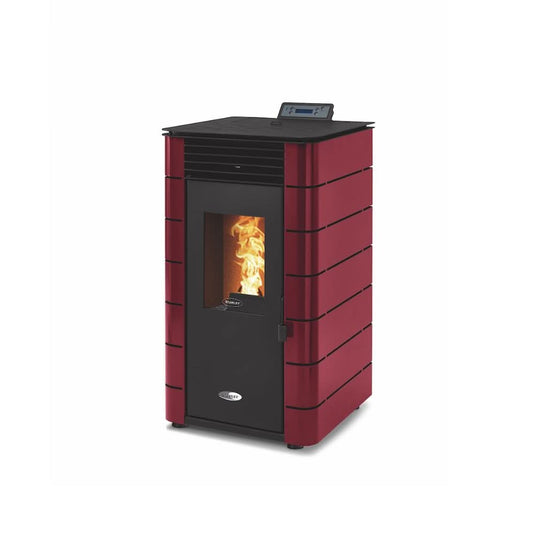 stanley solis k100 edge 8kw wood pellet stove in claret