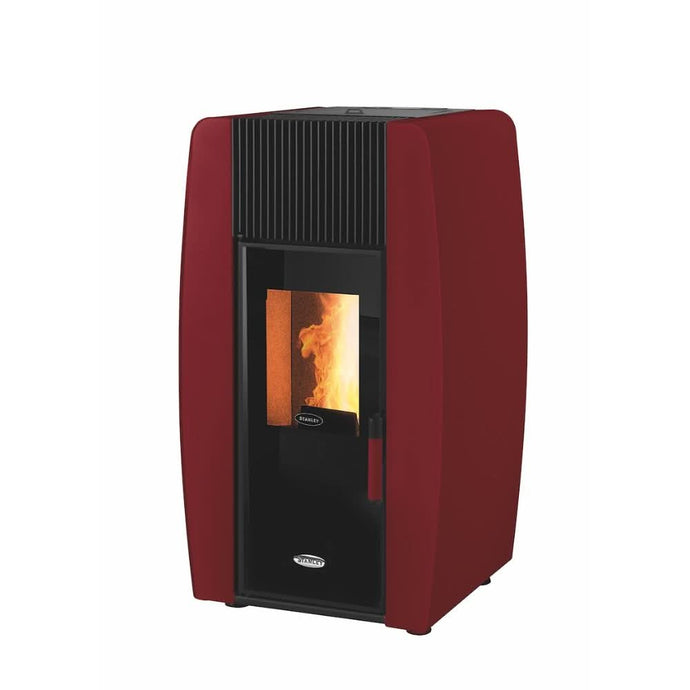 stanley solis k300 8kw wood pellet stove in claret
