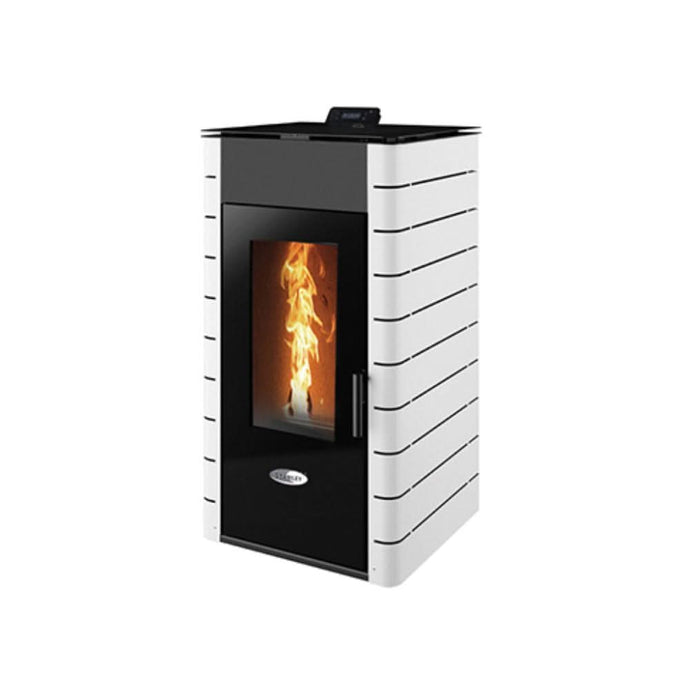 stanley solis K2300+ 18.8kw wood pellet boiler in oak