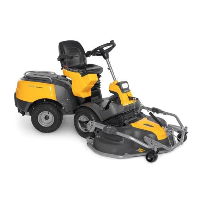 stiga park pro 900Wx hydrostatic 4wd combi dec in black, grey and yellow
