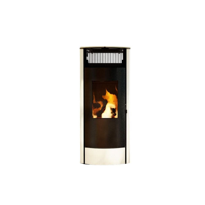 dicla beatrice 10 wood pellet stove in white, 10kw