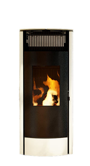 dicla claudia 10 wood pellet stove in white, 10kw
