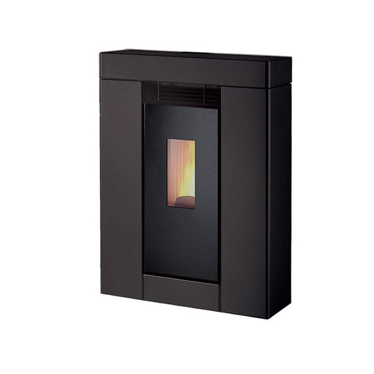 horus calore alma 11d ductable wood pellet stove in black, 11kw