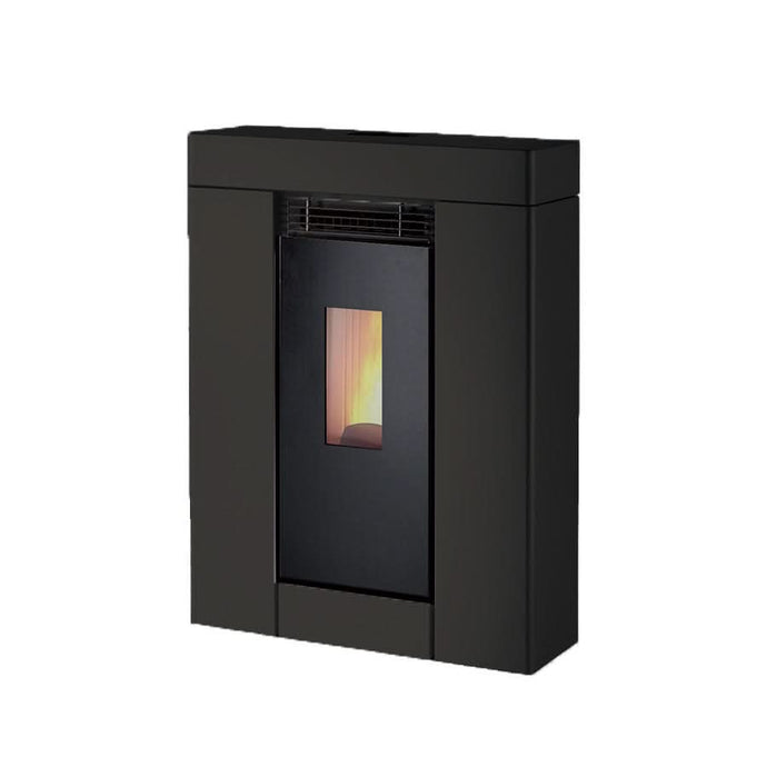 horus calore alma 9 slim wood pellet stove in charcoal, 9kw
