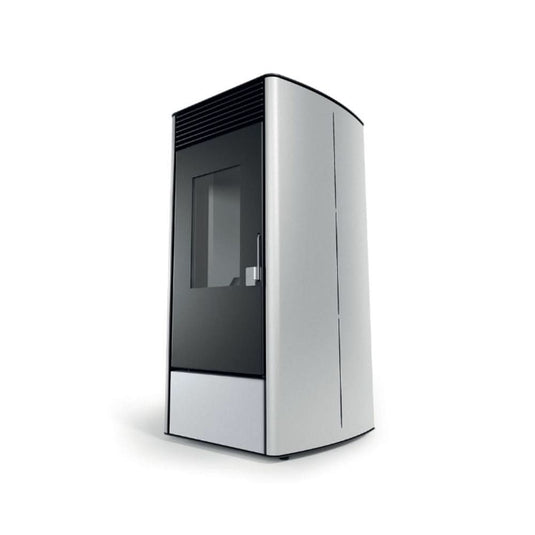 horus calore anthea 11a wood pellet stove in white, 11kw