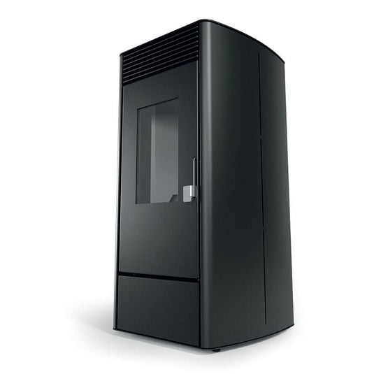 horus calore anthea 9a wood pellet stove in black, 9kw