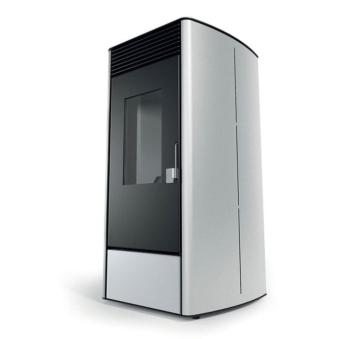 horus calore anthea 9a wood pellet stove in white, 9kw