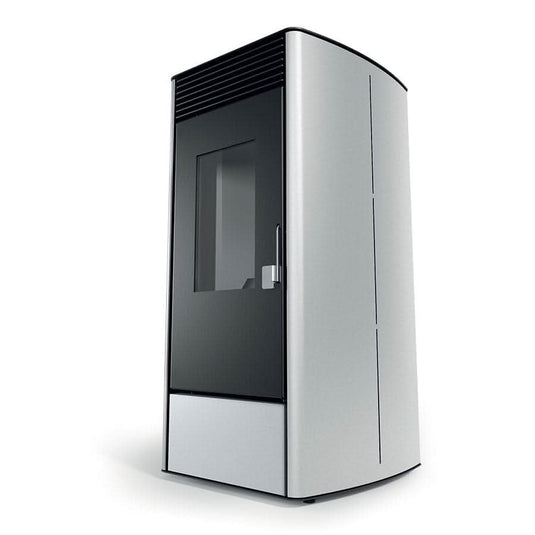 horus calore anthea 9a wood pellet stove in white, 9kw