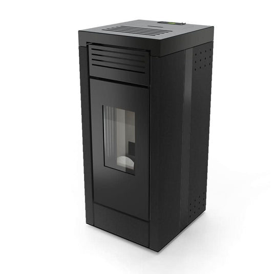 horus calore apex 18 wood pellet boiler in black, 18kw