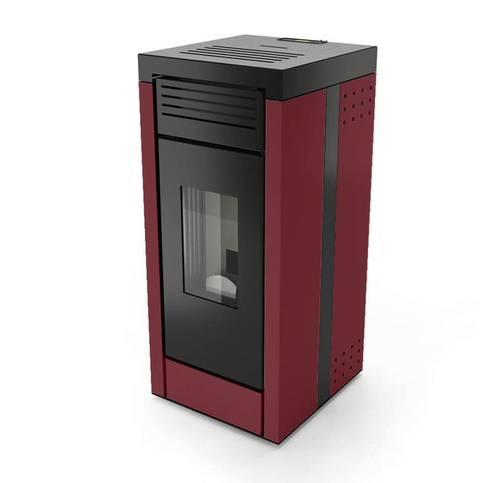 horus calore apex 18 wood pellet boiler in red, 18kw
