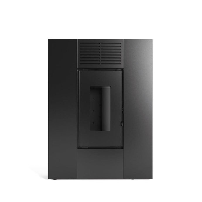 horus calore cube 8 slim wood pellet stove in black, 8kw