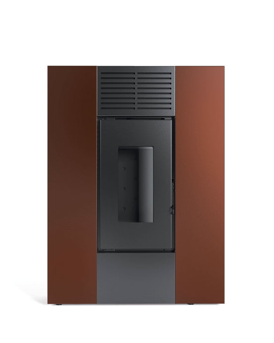 horus calore cube 8 slim wood pellet stove in bronze, 8kw