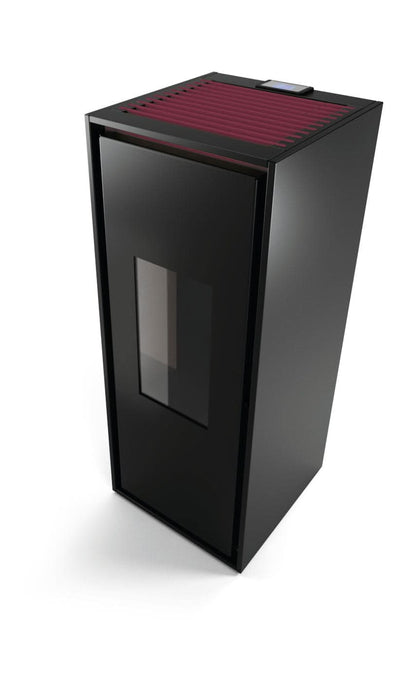 horus calore domus 9 wood pellet stove in black, 9kw