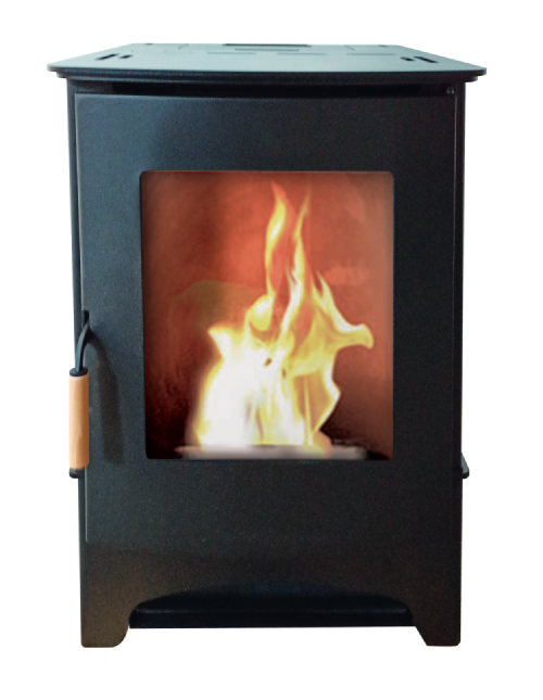 horus calore louvre 10 wood pellet stove in black, 10kw