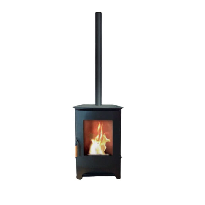 horus calore louvre 10 wood pellet stove in black, 10kw