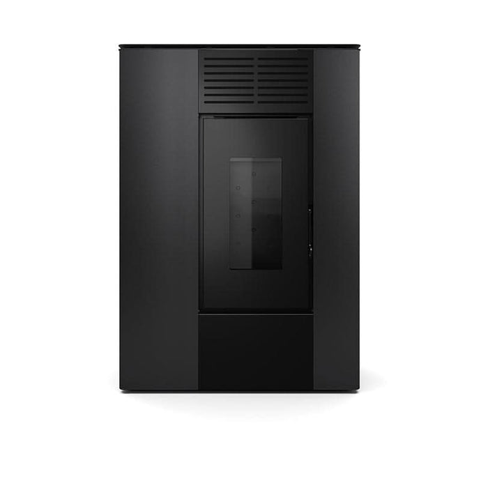 horus calore tuile 6 slim wood pellet stove in black, 6kw
