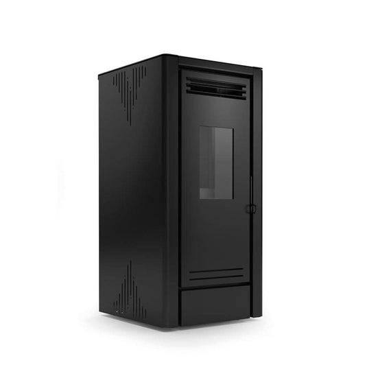 horus calore venus 8 wood pellet stove in black, 8kw