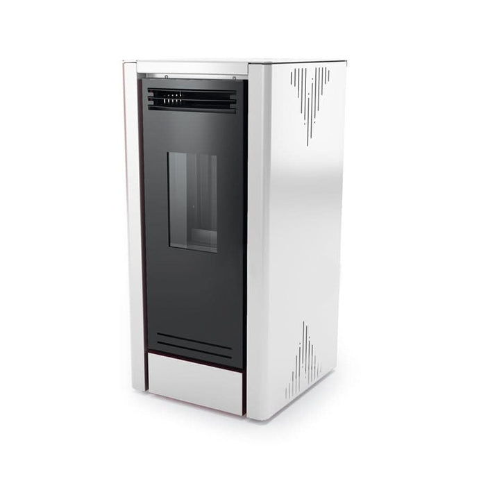 horus calore venus 8 wood pellet stove in white, 8kw