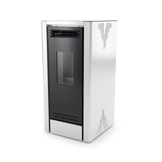 horus calore venus 8 wood pellet stove in white, 8kw