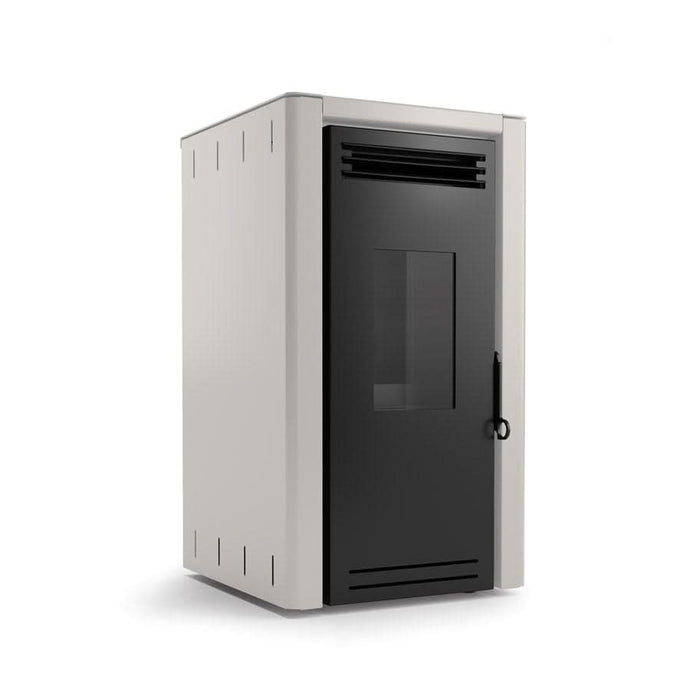 horus calore vertigo 6.5 wood pellet stove in white, 5kw