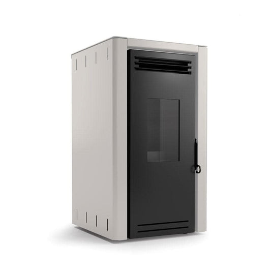 horus calore vertigo 6.5 wood pellet stove in white, 5kw