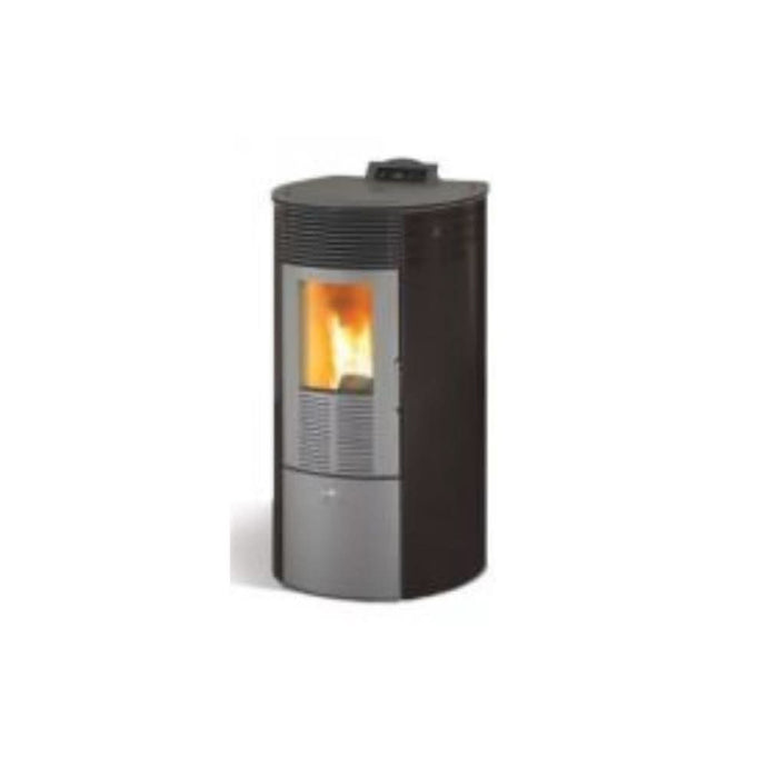kalor 98 redonda 10d ductable wood pellet stove in black, 10kw
