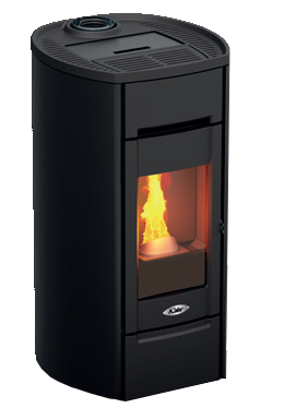 Kalor 98 Redonda 8 Wood Pellet Stove | Black | 8KW | 98RED-08B