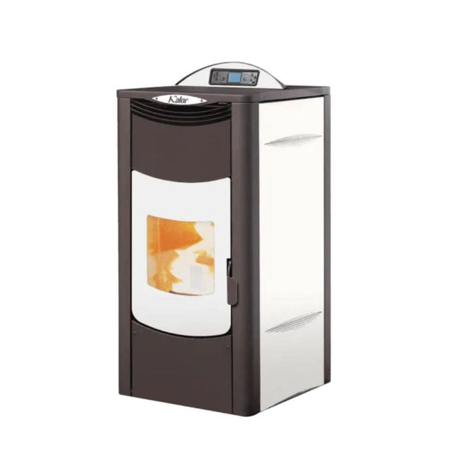 white 28Kw wood pellet boiler