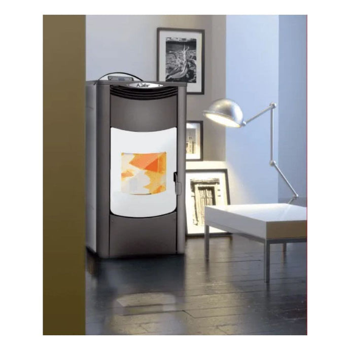 Grey 28Kw wood pellet boiler