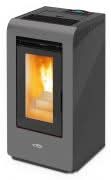 kalor angela 10d ductable wood pellet stove in grey, 10kw