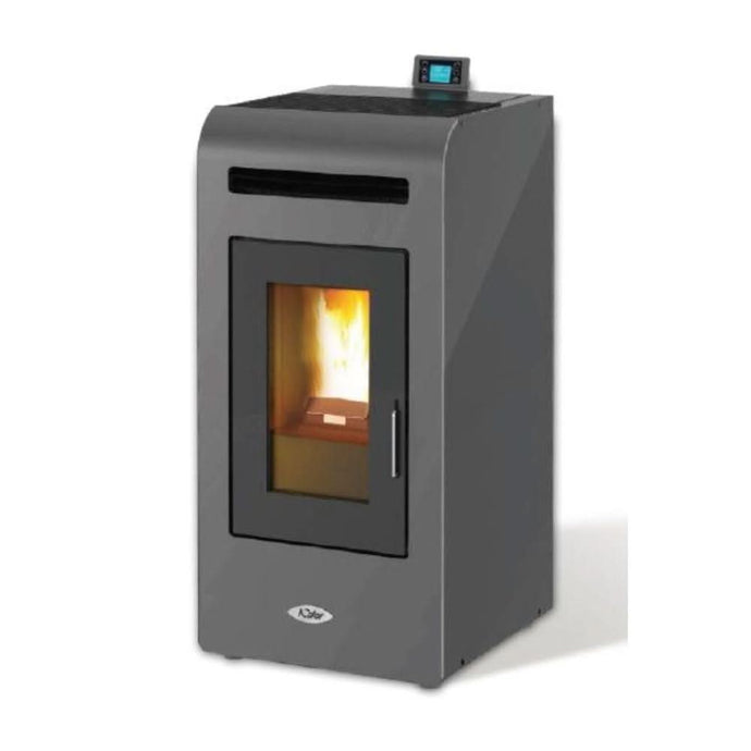 kalor denia 14d ductable wood pellet stove in black, 14kw