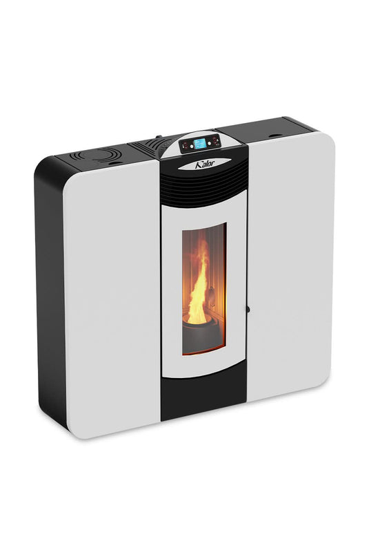 kalor donata 16b slim wood pellet boiler in cream, 16kw
