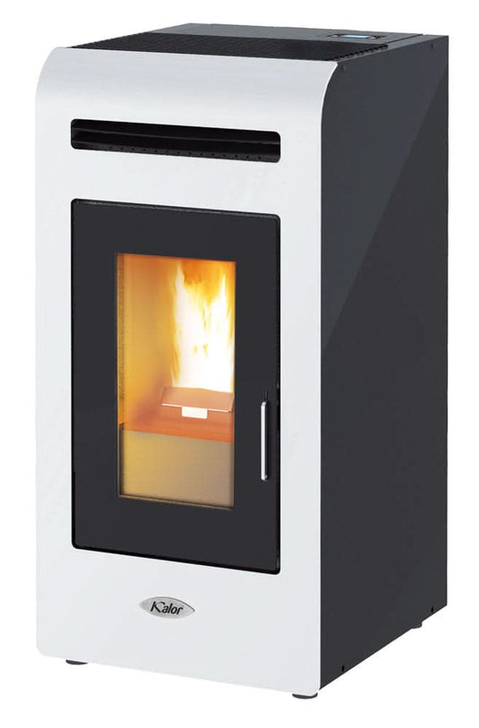 kalor martina 7 wood pellet stove in red, 7kw