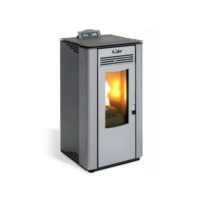 kalor miriam 10 wood pellet stove in grey, 10kw