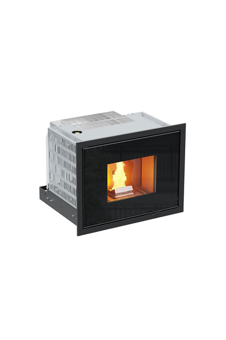 kalor petra 25B insert wood pellet stove in black, 25kw