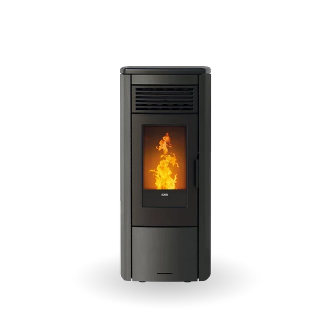 klover aura 80 plus wood pellet stove in moka, 8.5kw