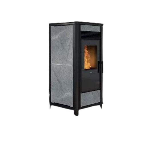 klover class 90 wood pellet stove in soap stone, 8.5kw